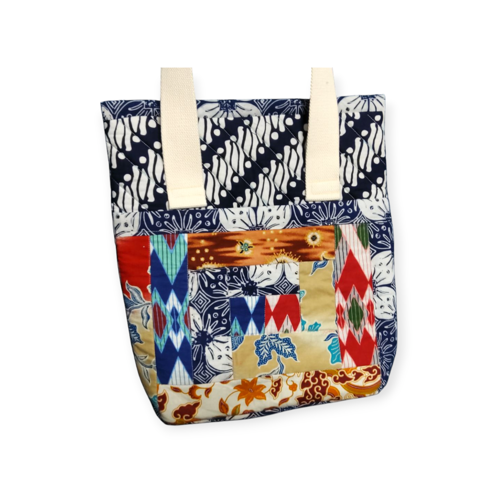 Handmade Quilted Batik Tote