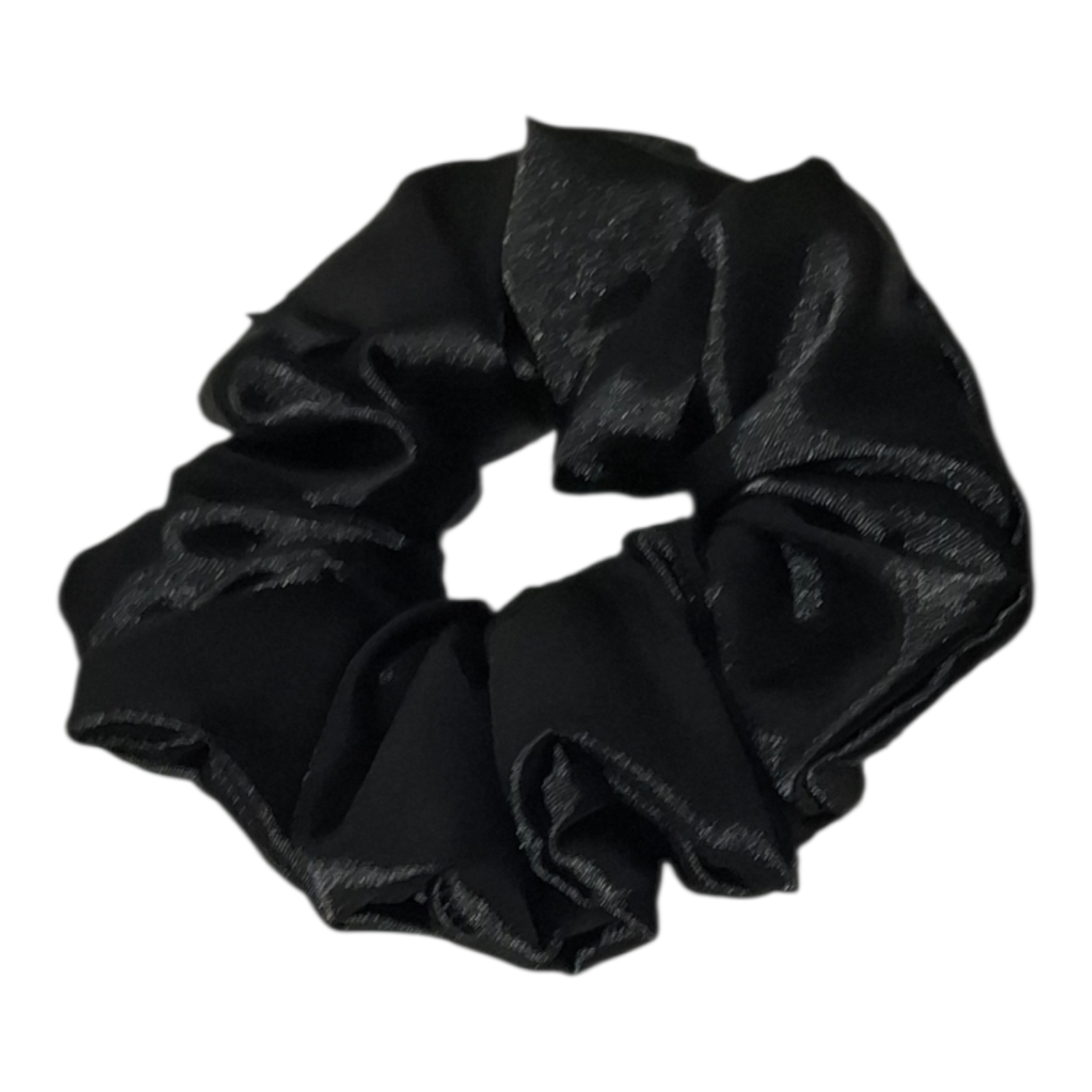 Deluxe Satin Scrunchie Black