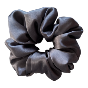 Deluxe Satin Scrunchie Dark Grey