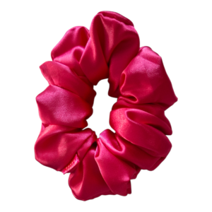 Deluxe Satin Scrunchie Hot Pink