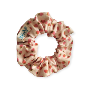 Strawberry Sateen Scrunchies