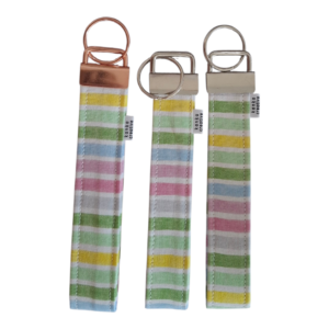 Candy Stripe Keyfob Wristlet