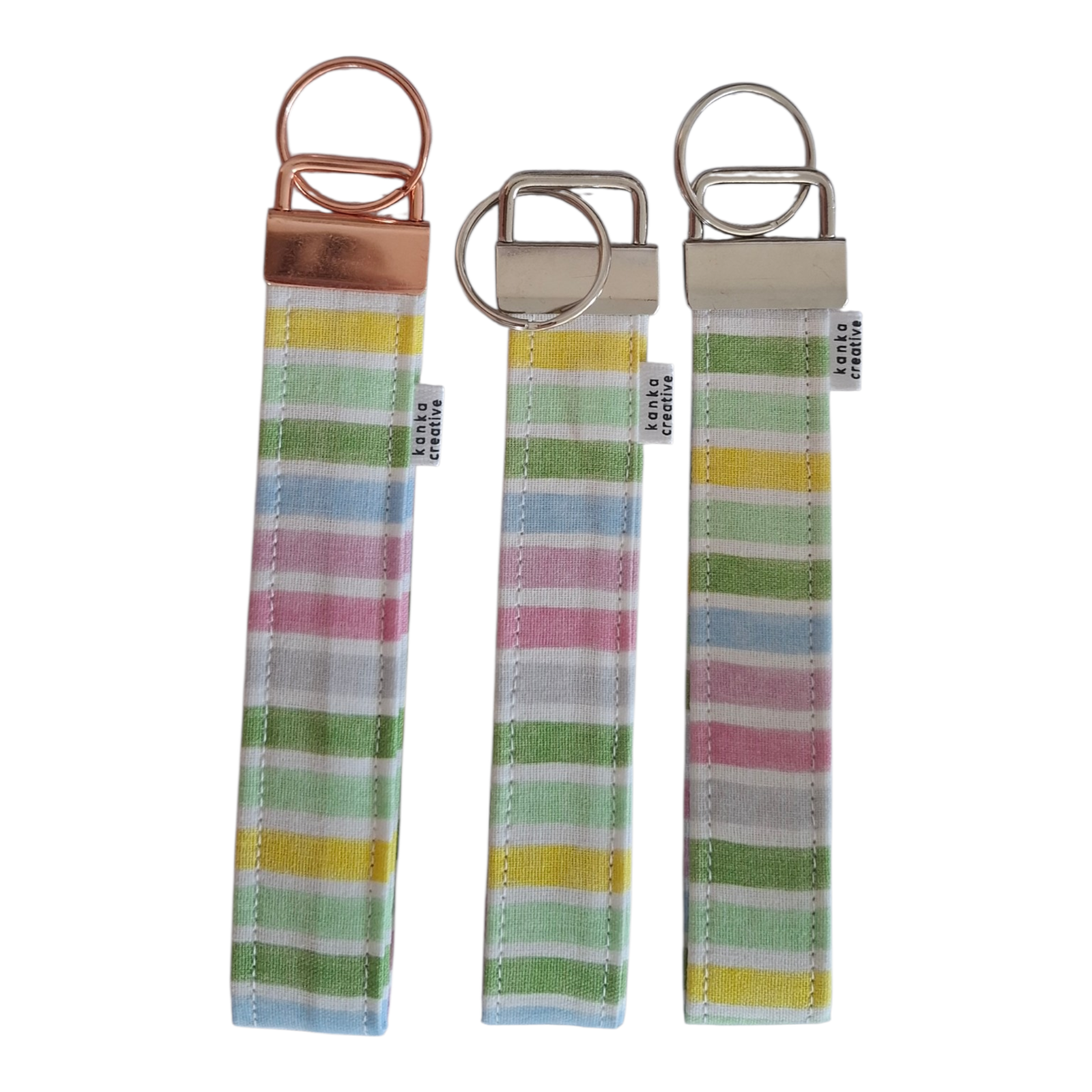 Candy Stripe Keyfob Wristlet
