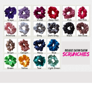 Satin scrunchies gift set